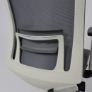 Кресло поворотное ARCUS, серая сетка+ткань/белый полиамид, коллекция AKSPRIME